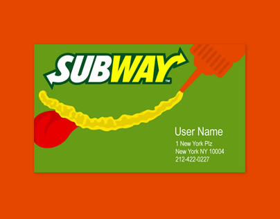 Subway Business Card & Menu Design
