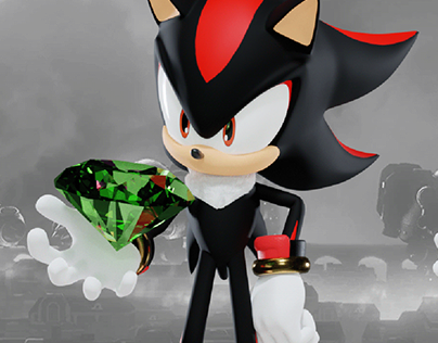 Shadow the hedgehog - Modelagem 3D