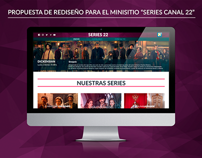 Rediseño del minisitio "Series Canal 22"