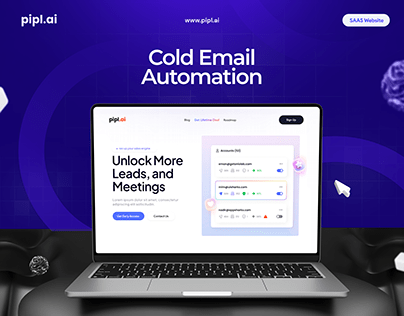 Cold Email Automation Website design (pipl.ai)