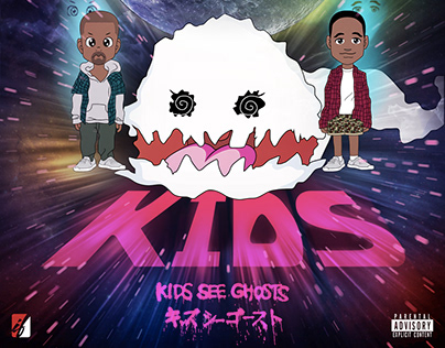 Kids See Ghosts Cover Concept
