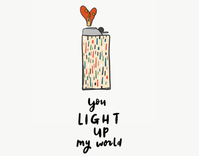 Postcard: you LIGHT UP my world