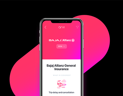 Arvi insurance plans - web/ mobile UI