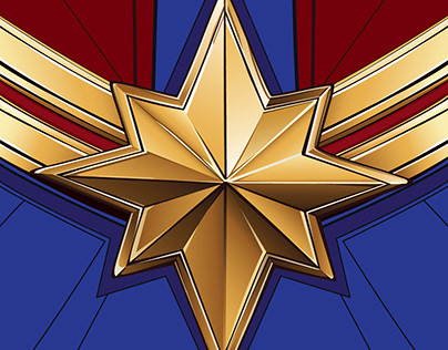 Captain Marvel Logo Poster