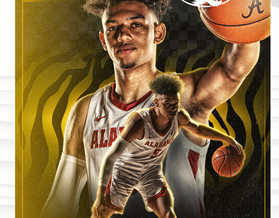 2020-21 Alabama Men's Basketball National Game Graphics