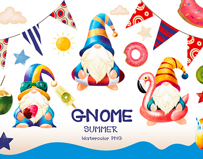 Gnome Summer watercolor