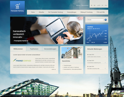 Finanzplatz Hamburg: Society Website for economy
