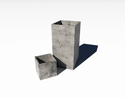 Concrete pots for Afisha Magazine / Moscow