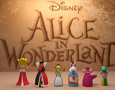 Ajedrez temático Alice in Wonderland