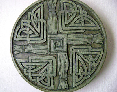 Celtic cross. Plaster