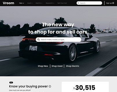 Web Design for Vehicle Buy and Sell