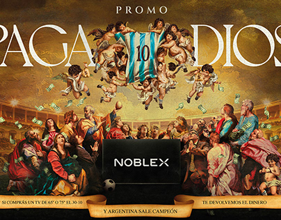 Noblex, Promo paga Dios.