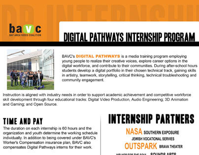 Digital Pathways Internship Flyer