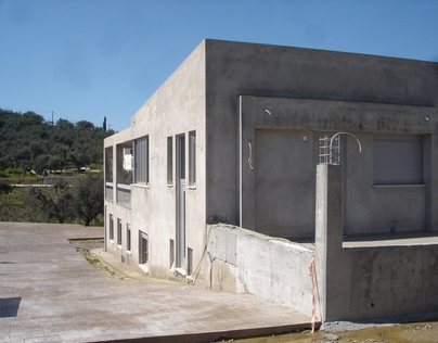 Bioclimatic house in Mintilogli, Greece.