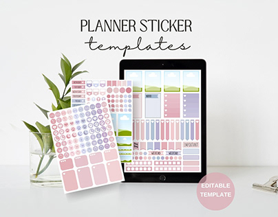 Editable Planner Sticker Templates