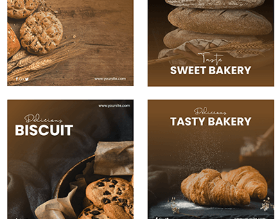 Social media post design bakery