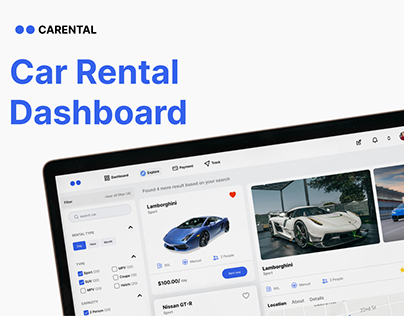 Car rental service dashboard