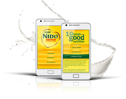 Nestlé NIDO FORTIFIED mobile website