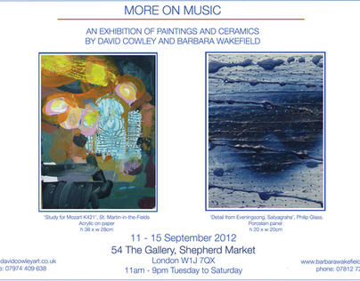 Exhibition of Paintings and Ceramics - 'More on Music'