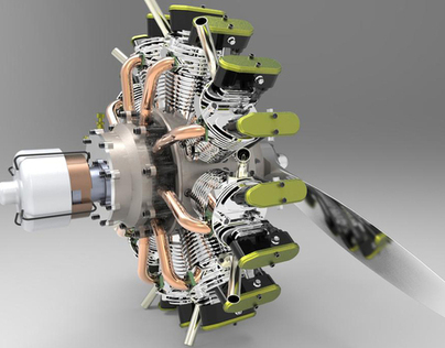 9-cylinder Radial Engine