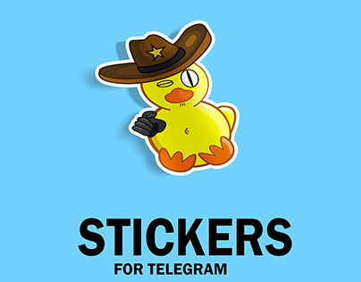 Stickers for telegram "Yellow duck"