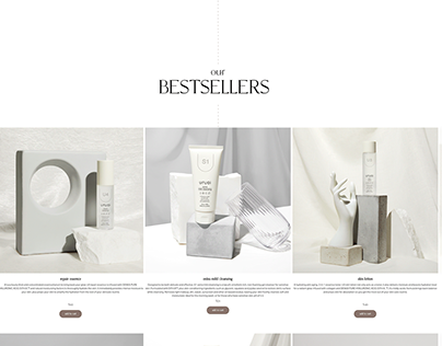 Website prototype for cosmetics store
