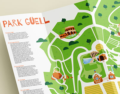 PARK GUELL MAP ILLUSTRATIONS