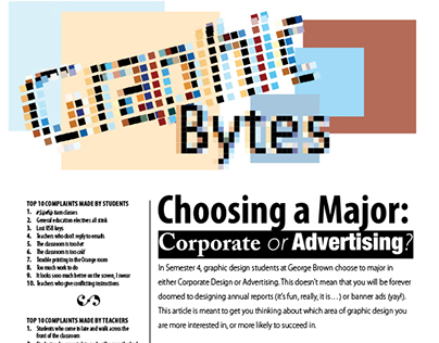 Graphic Bytes Newsletter: Editorial Layout