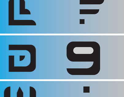 Symbols logo design with square grid