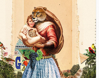 Animal Mother. (Digital/Handmade Collage - 2015)