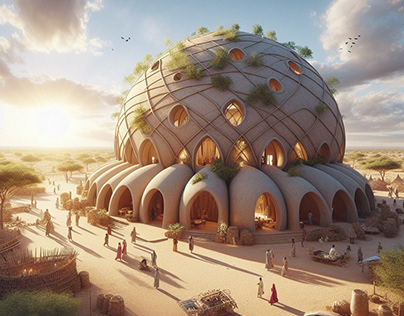 Futuristic Ecovillage Dome