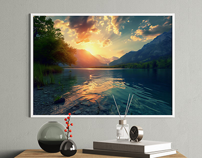 Set of landscape Background Picture Frame-Home Decor