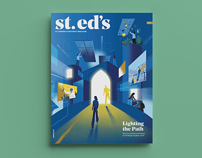 Project thumbnail - St. Edward's University Magazine / Illustrations