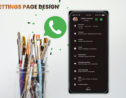 USER SETTING PAGE FOR WHATSAPP