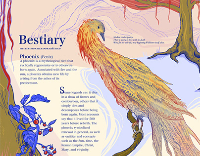 Bestiarium Buch Illustration