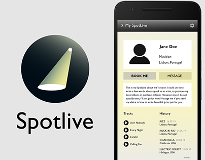 Spotlive — Logo and UI Design