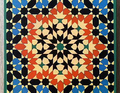 Studies of zellige (ceramic tile geometric mosaic)