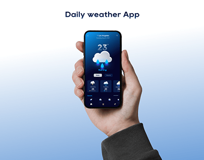 Daily weather app concept