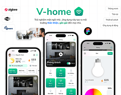 V-Home - Smart home Mobile App - UI/UX Design