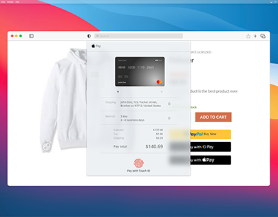 ApplePay checkout page redesign - Concept