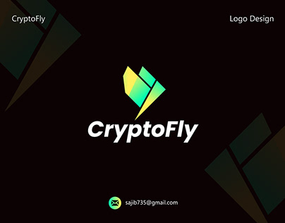 CryptoFly | Crypto | Blockchain technology logo design