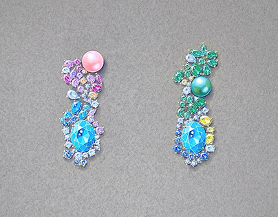 Project thumbnail - Dior Tie & Dior Earrings Gouache