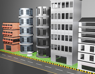 Small City 3D Model