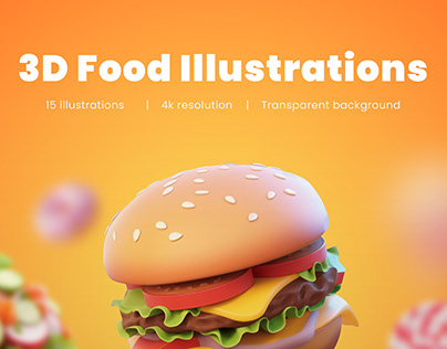 3D Food Illustration pack