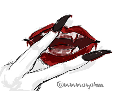 Vampire Mouth Illustration