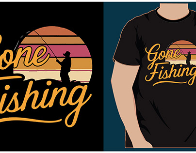 Gone Fishing t shirt design