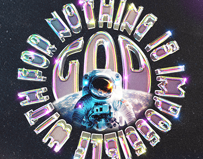 For nothing is impossible with God | Christian Poster