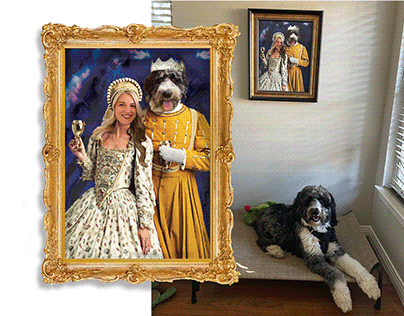 Digital Art Royal Pet Portrait with a Twist! ;)