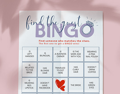 Find the Guest Bingo