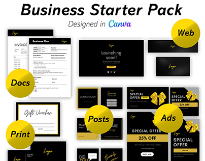 Project thumbnail - Business Start Up Canva Templates Pack